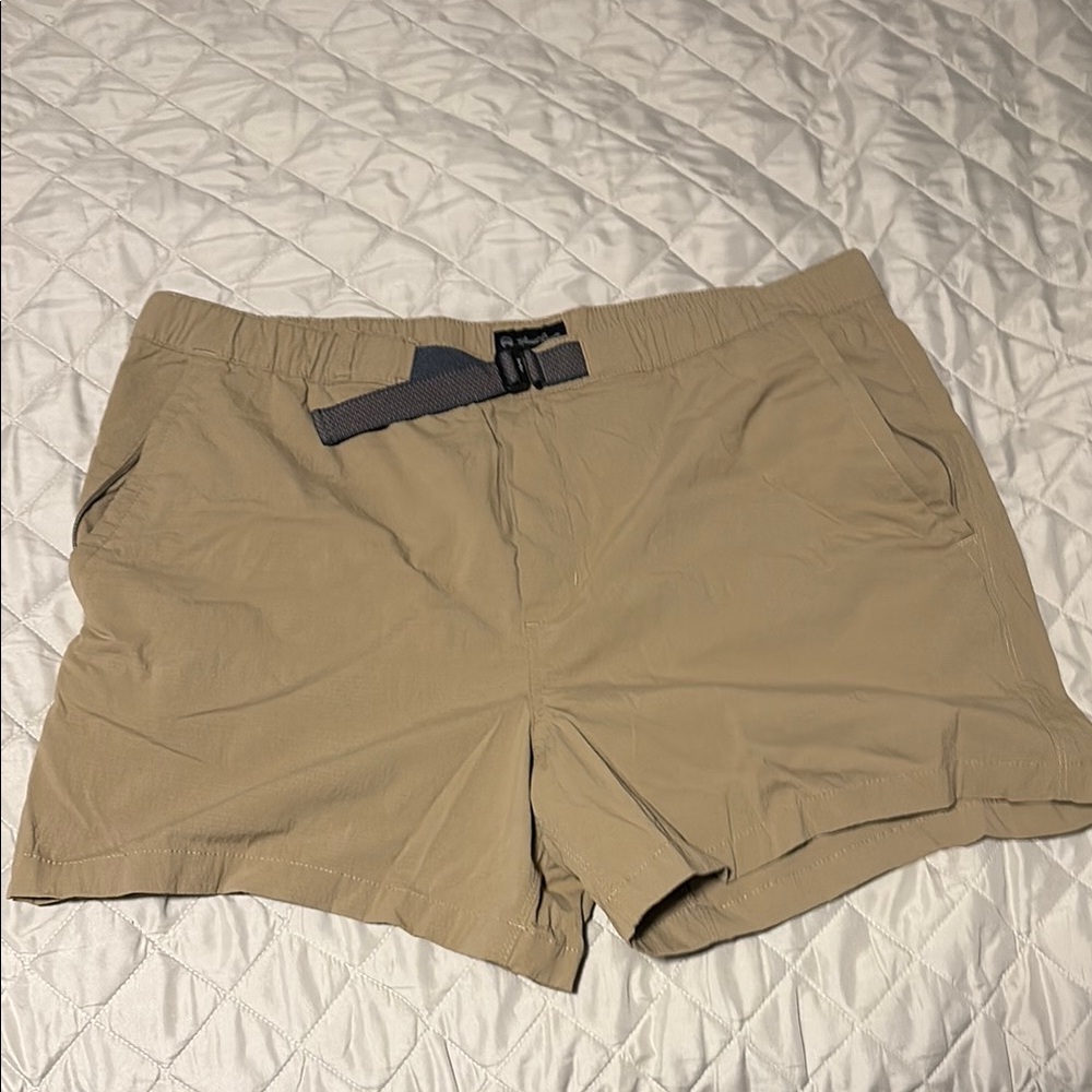Tan Belted Shorts